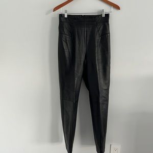 Michael Hoban North Beach Leather high rise black pants lined